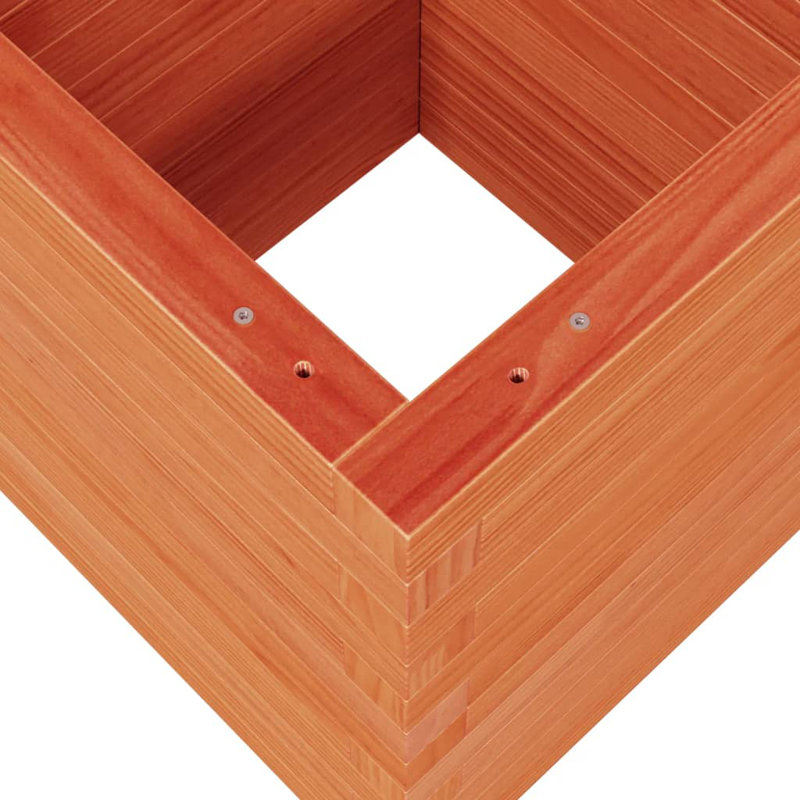 Bois de pin vidaXL, Brun cire, H 18,1 po x l 15,7 po x P 15,7 po