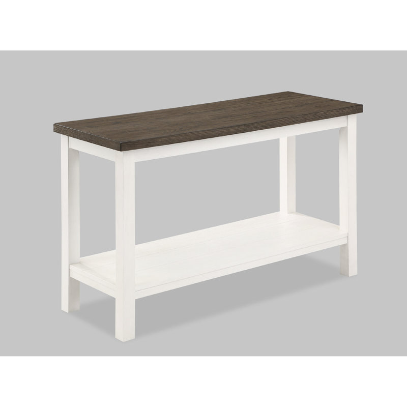 Table de salon en bois avec tablette ouverte, finition brune et blanche chic 3 pièces