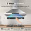 36 po Hotte de cuisine murale convertible 900 CFM en acier inoxydable avec 4 vitesses, geste et télécommande-121427123-121674763