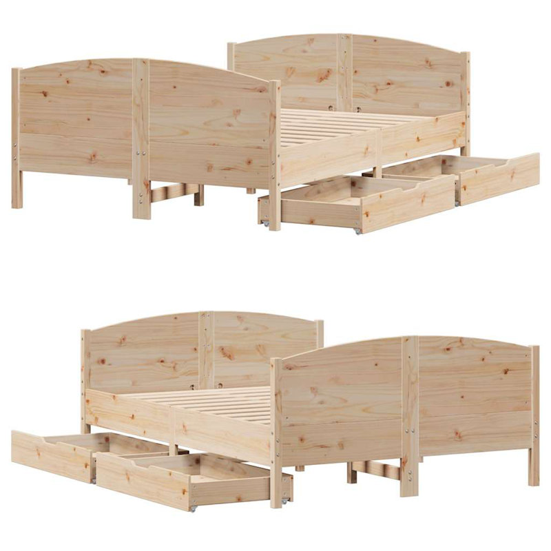 Storage Bed, Brown, Small Double (4')