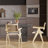 Solid  Wood Cane-Back Armchair – choose Natural or Black frame, Upholstered Seat, Easy 5-min Assembly – Verve Dining Chair-114553227