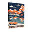 Paysages pittoresques et urbains, montagne, lac, chalet, voiture, reflet, ciel-189035220