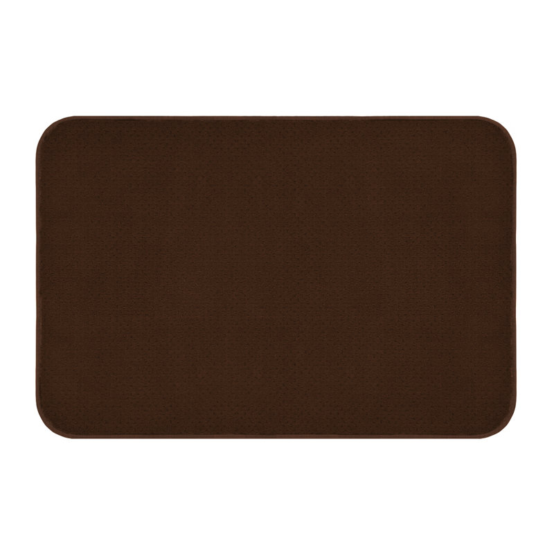 Skid-Resistant Carpet Indoor Area Rug Floor Mat - Chocolate Brown - Many Other Sizes To Choose From, Rectangle 3' x 5'