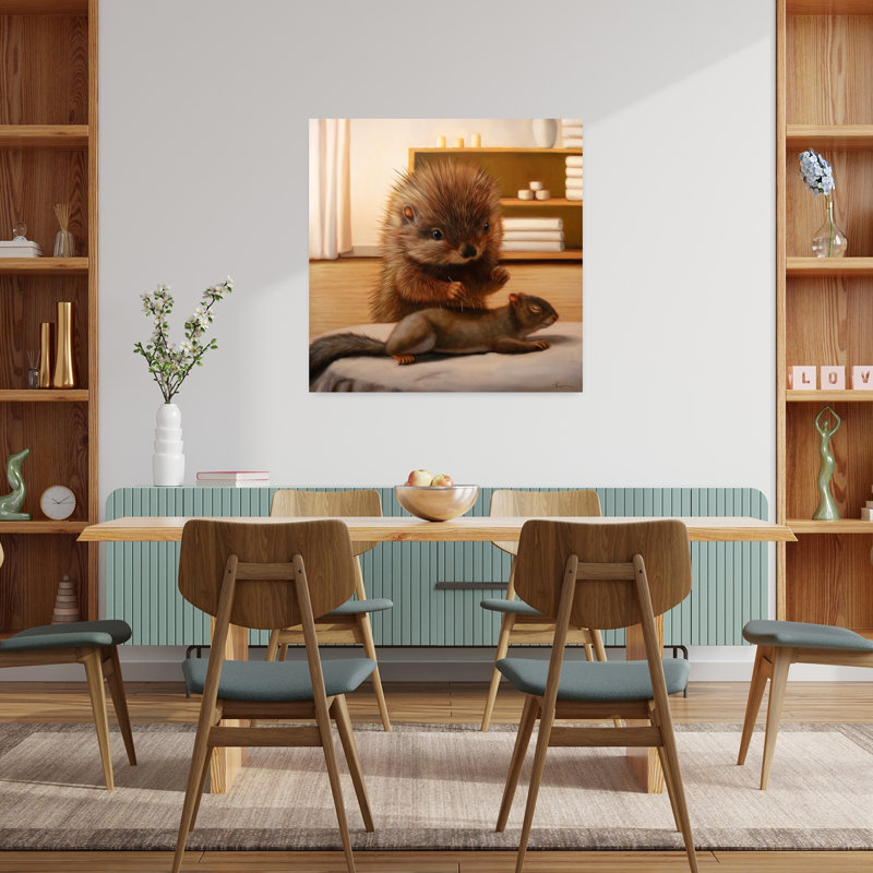 L'écureuil contemporain, art contemporain, H 36 po x l 36 po