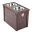 Station d'alimentation surélevée pour chien Southof ECOFLEX® avec rangement brun-31168770