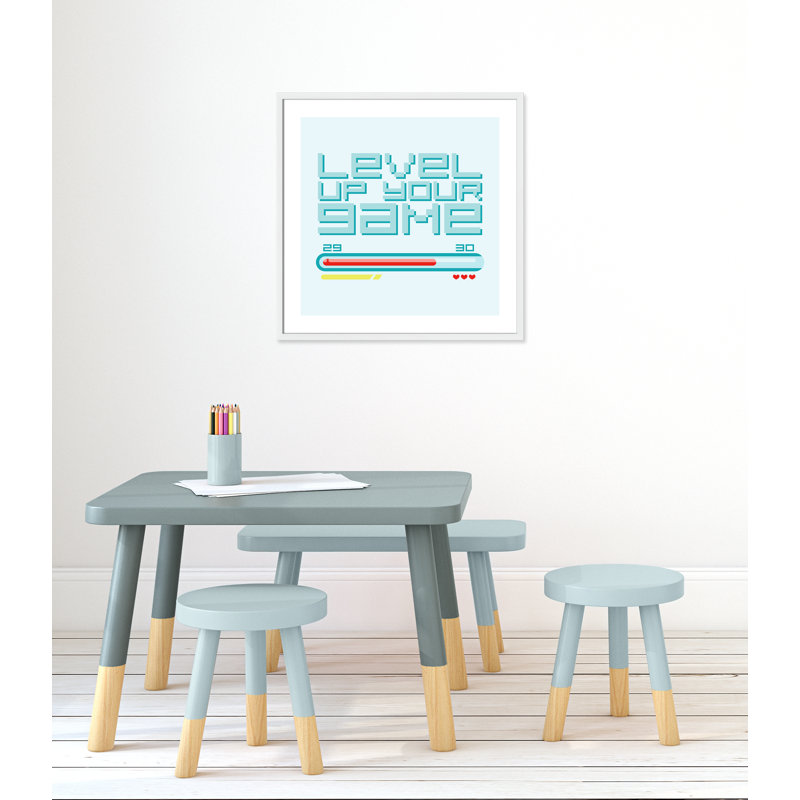 Niveau supérieur, art encadré, H 27,5 po x l 27,5 po x P 1,19 po, Encadré de boîte blanc