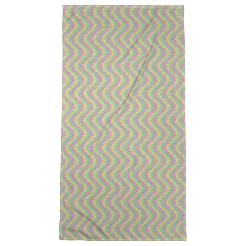 Katelyn Elizabeth Beach Towel, Pink/Yellow/Green