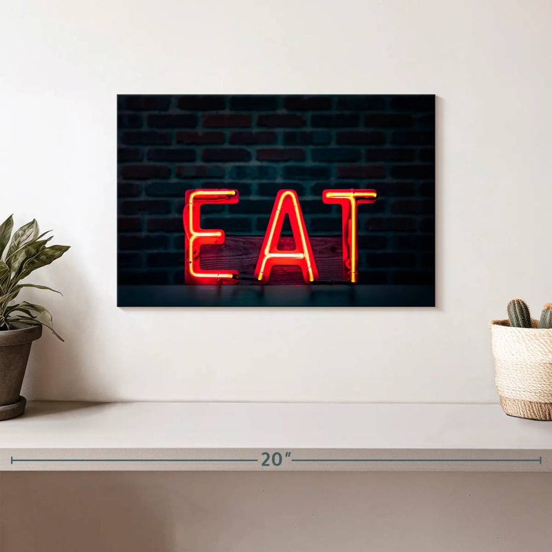 Enseigne murale Khylige Eat Neon, H 8 po x l 12 po