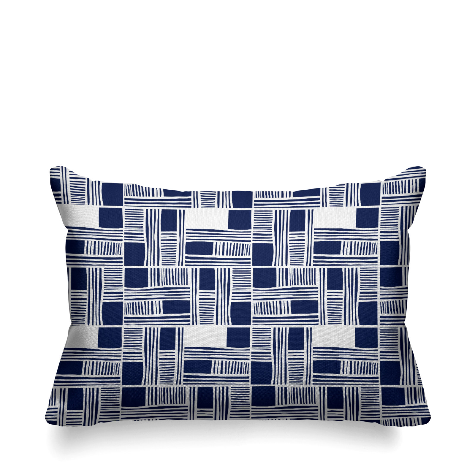 Kapri Indoor/Outdoor Throw Pillow, Blue, 14" x 20", Rectangle