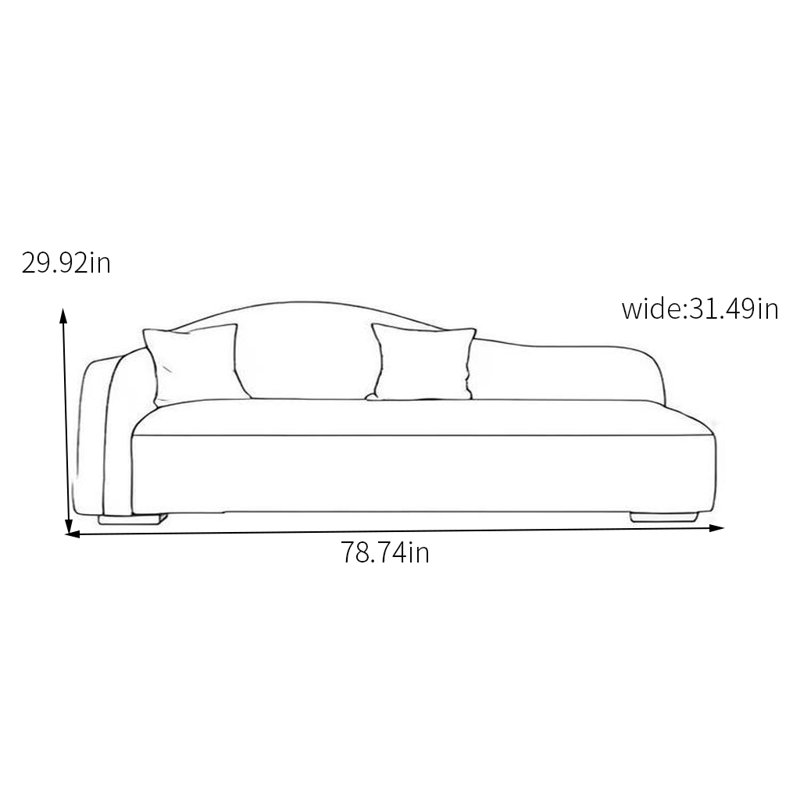 High density sponge recliner with comfortable sofa, Cream