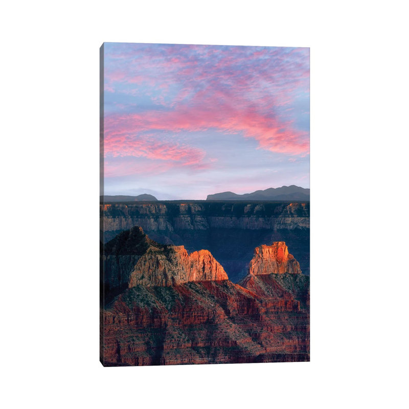 Sunset Grand Canyon by Dennis Frates - Wrapped Canvas Gallery-Wrapped Canvas Giclée, 101.6 cm H x 66.04 cm W x 1.91 cm D
