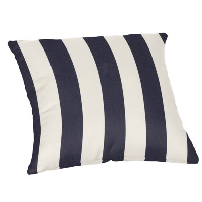 Coussin décoratif d'intérieur / extérieur en tissu décontracté Sunbrella® 1 pièce, l 15 po x L 15 po, bleu marine Sunbrella® Maxim