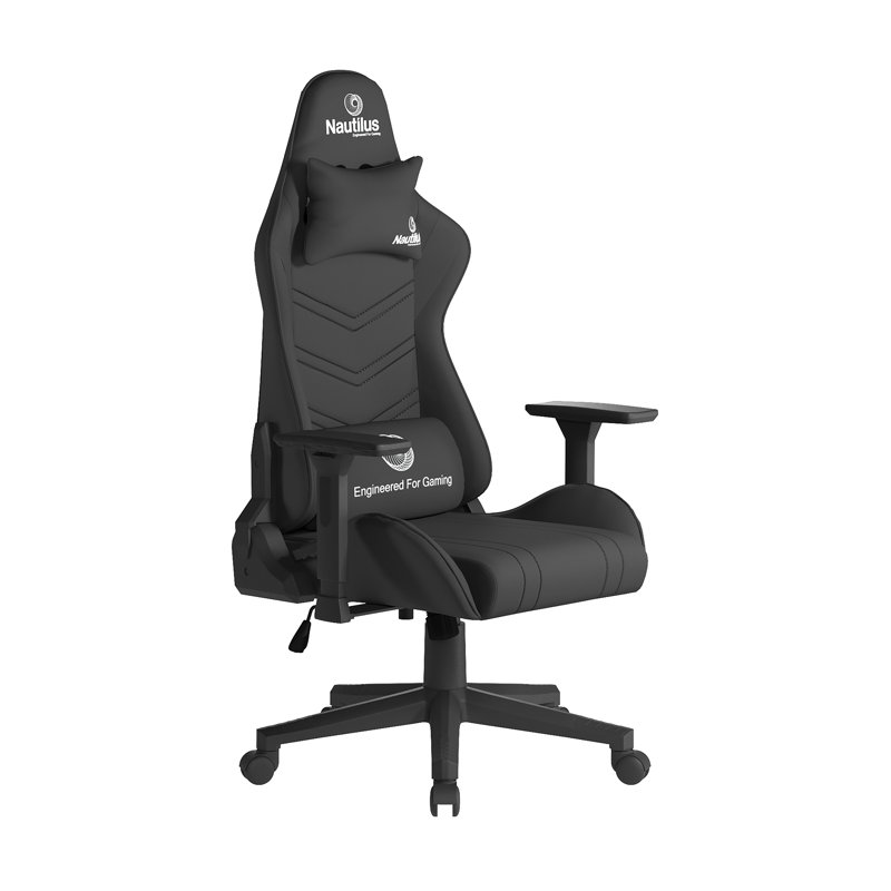 Metro Lane Adjustable Faux Leather Swiveling PC & Racing Game Chair, Black