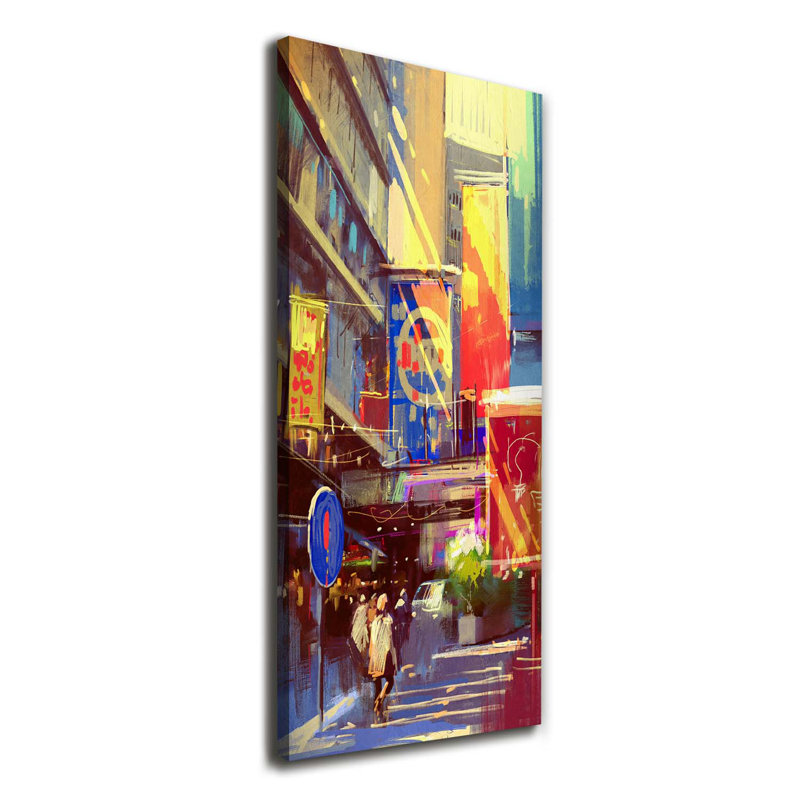 Colourful City - Wrapped Canvas Print