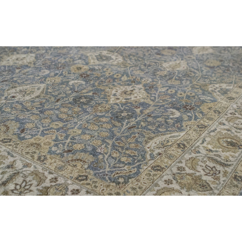 Signature Wool Oriental Area Rug in Blue/Beige