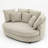 70.1"w Slipcovered  Upholstered Oversized Barrel Chair-400655788