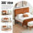 Heavy Duty Metal Platform Bed Frame with Headboard, No Box Spring Needed, Sturdy Steel Slat Support-1059204971-1052908565