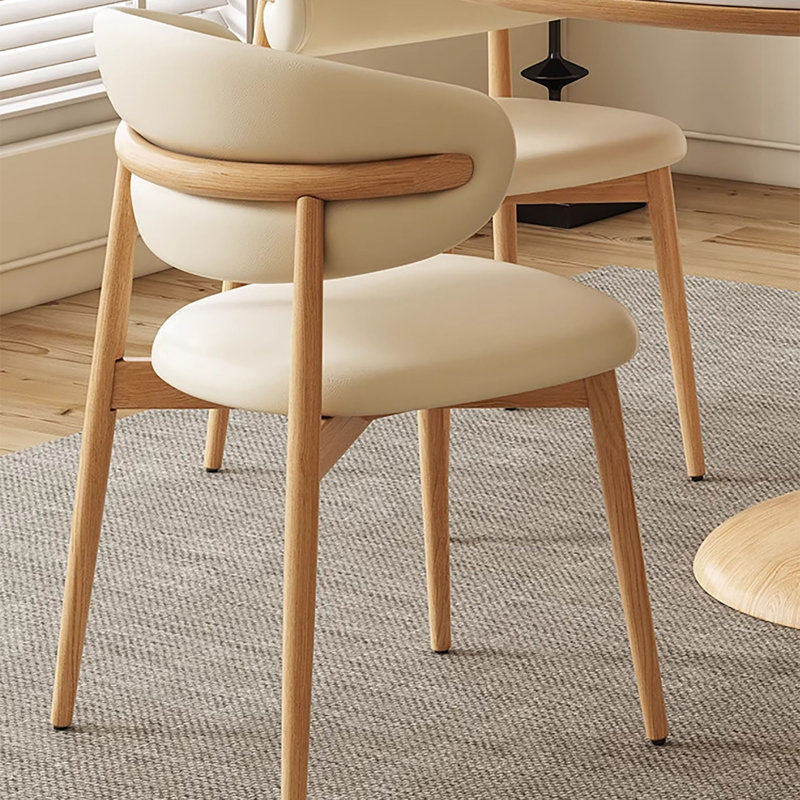 Table ronde en pierre frittée crème, H 29,5 po x l 47,2 po x P 47,2 po, 5