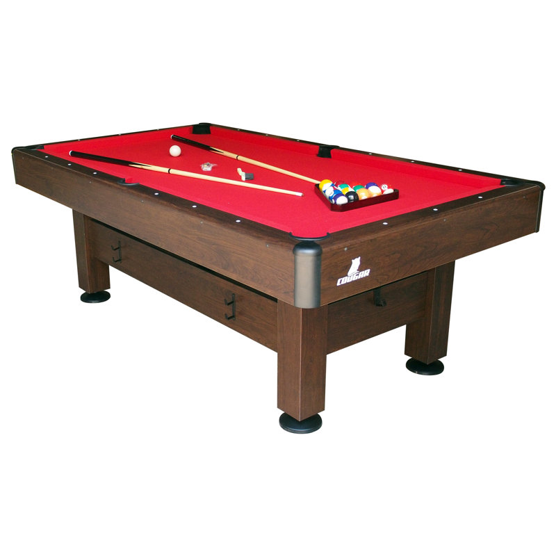 Cougar 228cm L Pool Table with Leg Levelers