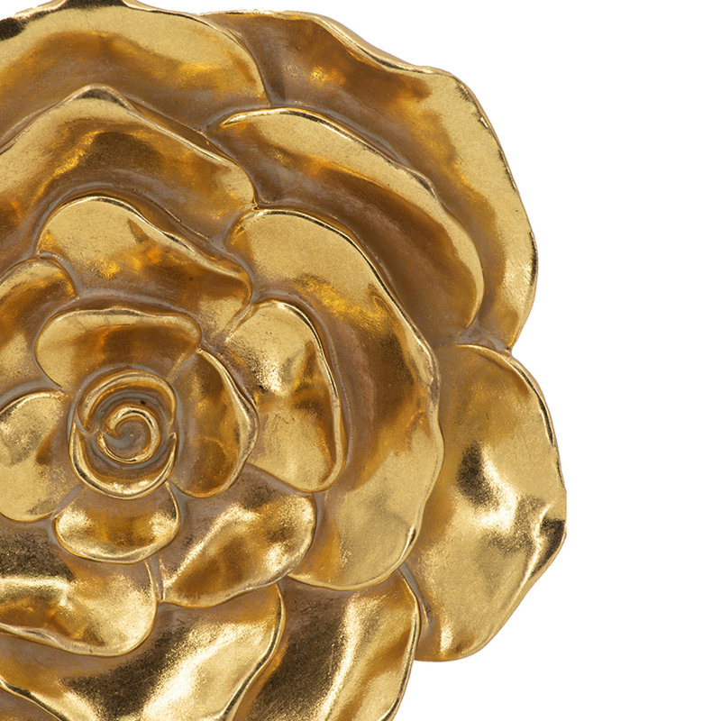 2pcs Gold Hanging Roses - Exquisite Details, Ideal For Living Area Decor Rose Decorative Items Intricate Petal Transform Space