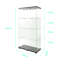 Black Tempered Glass Cabinet For Storage, Built-In Lighting And Adjustable Feet Stability, Balance, A Stable Position, Steady Placement, Stand On Uneven Floors With Floor-826353424
