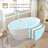 Vanity Art 59" X 32" White Acrylic Freestanding Bathtub-75068083