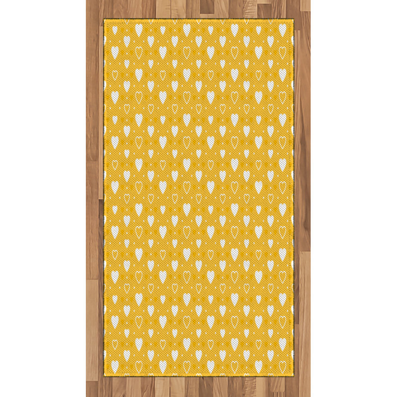 Tapis décoratif romantique à haute densité en fibres longues, Rectangle 2 pi 7 po x 5 pi