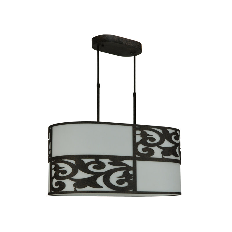 Luminaire suspendu tambour unique et remarquable à 4 lumières Clarabella