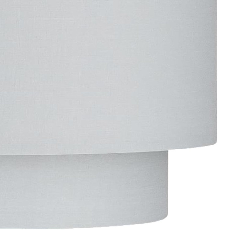18cm H Cotton Drum Pendant Shade ( Uno ), Light Grey