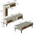 Modern Living Room Furniture Set (3 Pieces) | Walnut Color | TV Unit: 70.9 x 20.5 x 13.8 in | Coffee Table: 41.3 x 13.6 x 23.6 in | Wall Shelf (2 Pieces): 10.8 x 33.1 x 7.9 in | 100% Melamine Coated Particle Board | Stylish & Functional Design-97787401