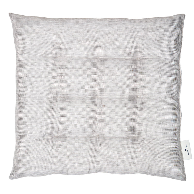 Striped Square Cushion, in Grey