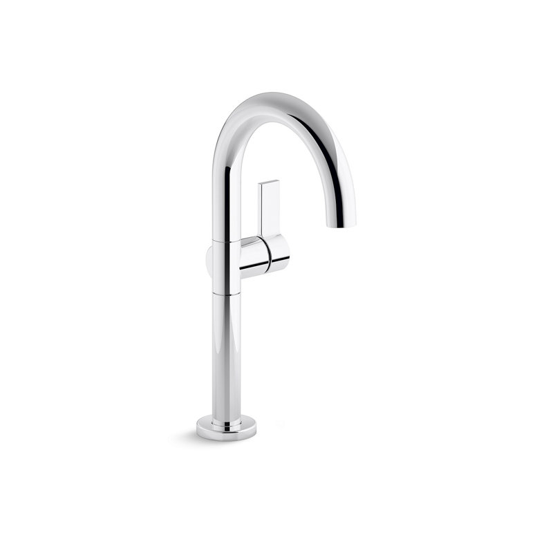 One Single-Control Sink Faucet, Tall Spout, Polished Chrome