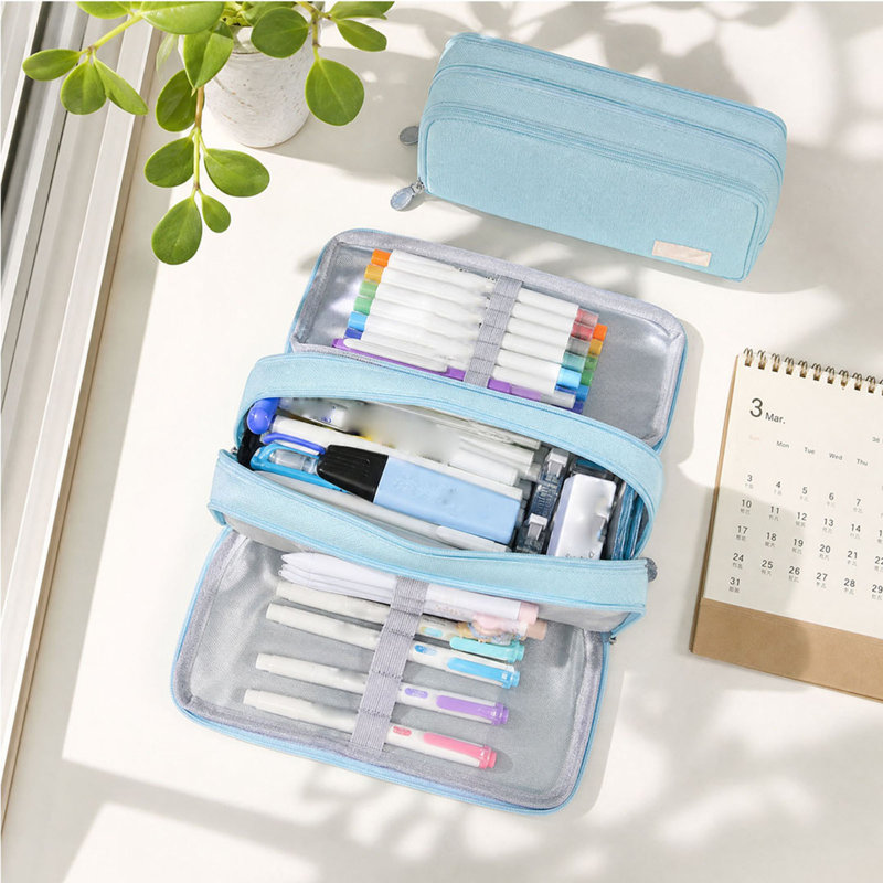Trousse à crayons Oxford, Light Blue