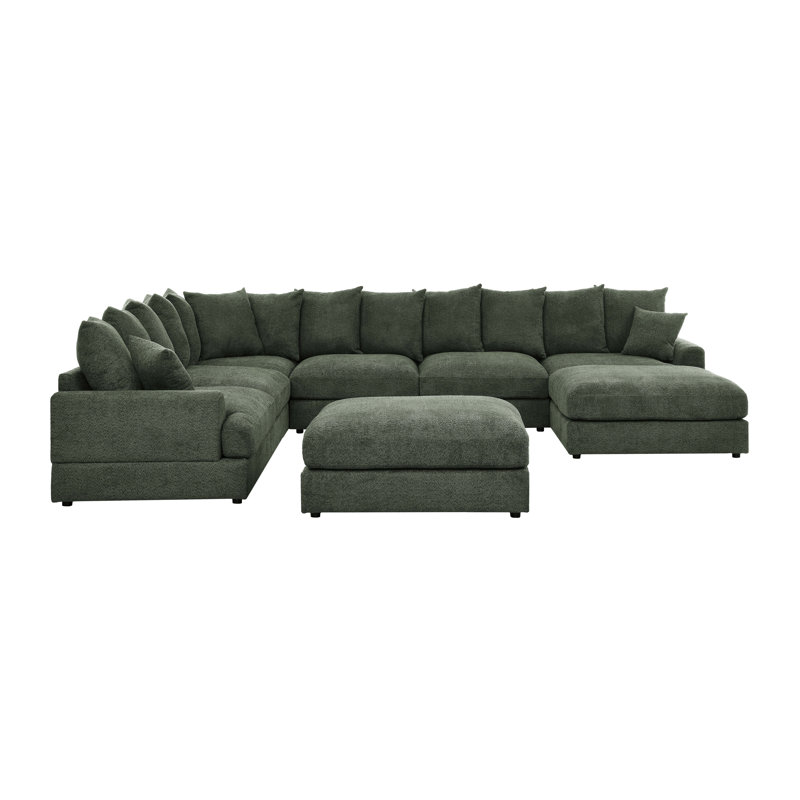 Canapé modulaire Arden Cloud, Vert