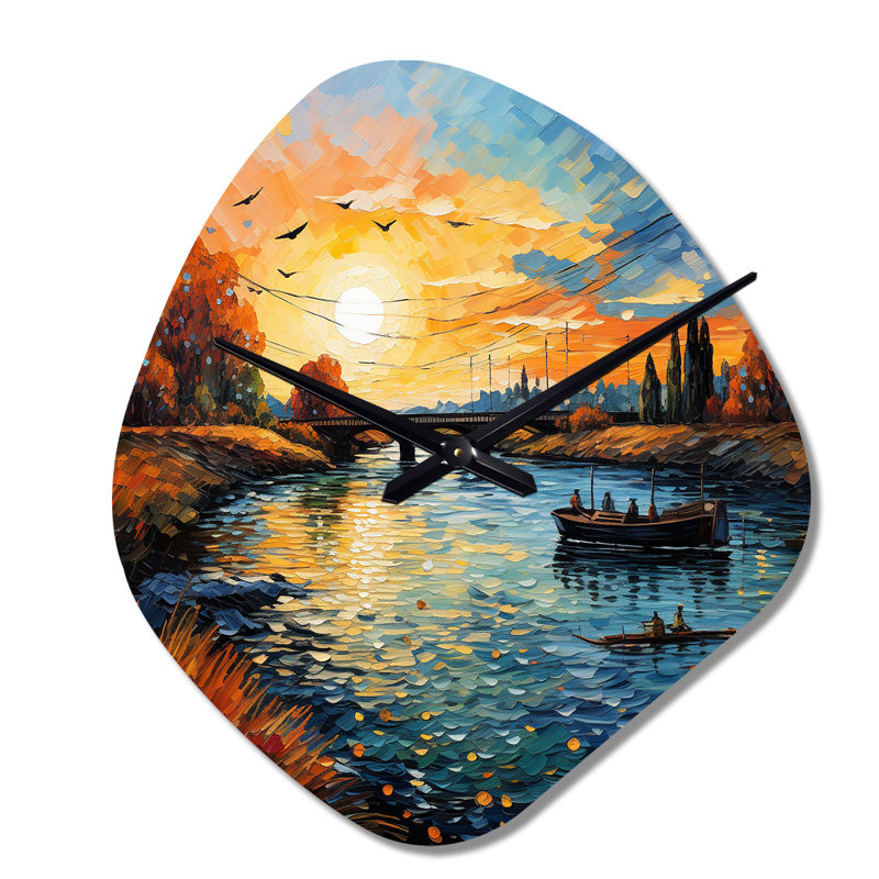 Vangogh, le pont à Arles II - grande horloge murale 3D Vangogh, Petit