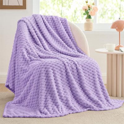 Jeté en molleton pour canapé et lit - couverture beige décorative en jacquard 3D, couverture douce et douillette, douce et confortable, toutes saisons, 50 x 60 pouces