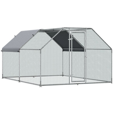 Large Chicken Coop Metal Chicken Run with Waterproof and Anti-UV Cover -  Tucker Murphy Pet™, 6B868AE7980A4460AB9A9C25740DA612
