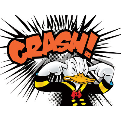 Donald Duck Crash Graphic Art Print