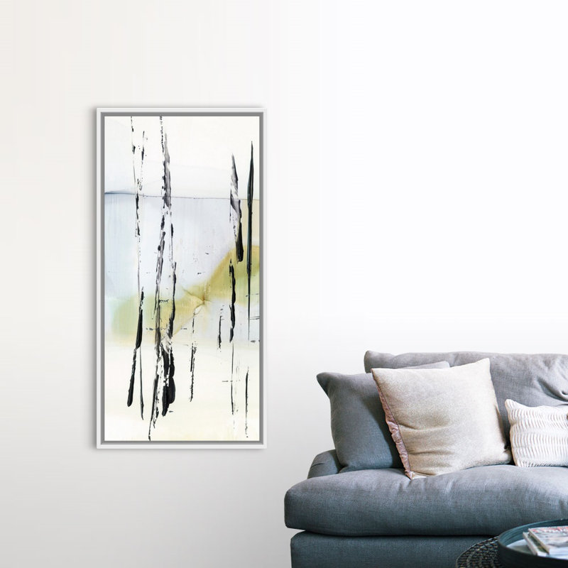 Art mural sur toile Bamboo Marsh III, Toile avec cadre blanc, H 60 po x l 30 po x P 1,75 po