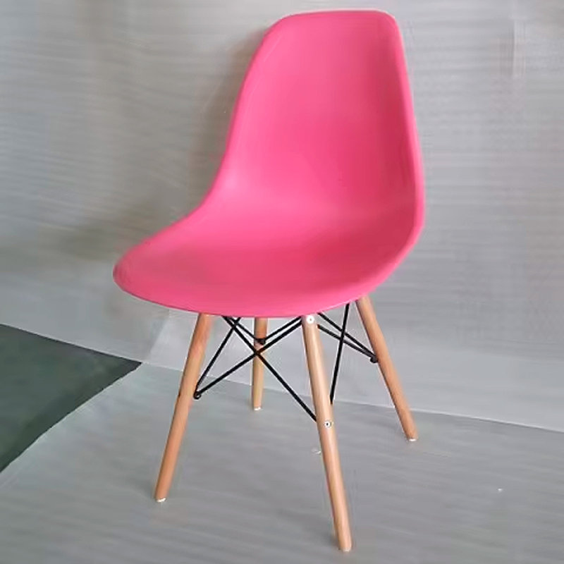 Chaise d'appoint en plastique Wrenshall, Rose foncé / naturel