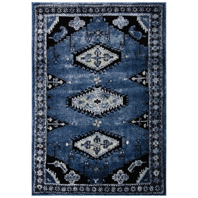 Tapis bleu / noir Southwestern