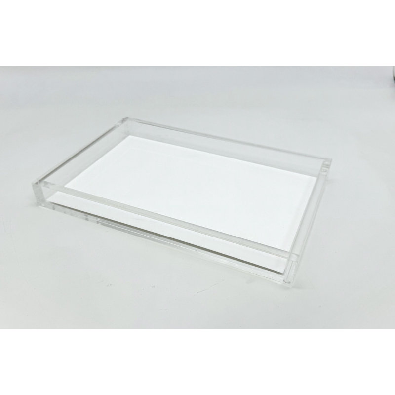 Lucite w/ White Insert 12x8 Tray