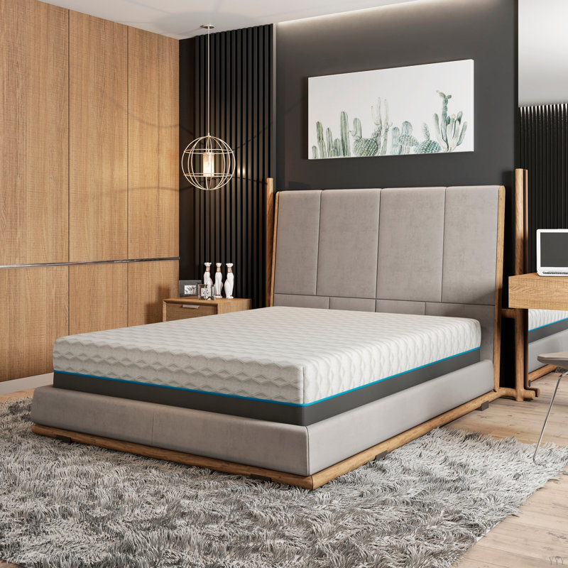 Matelas en mousse viscoélastique 12 "Copper Lux, 12'', Simple très long