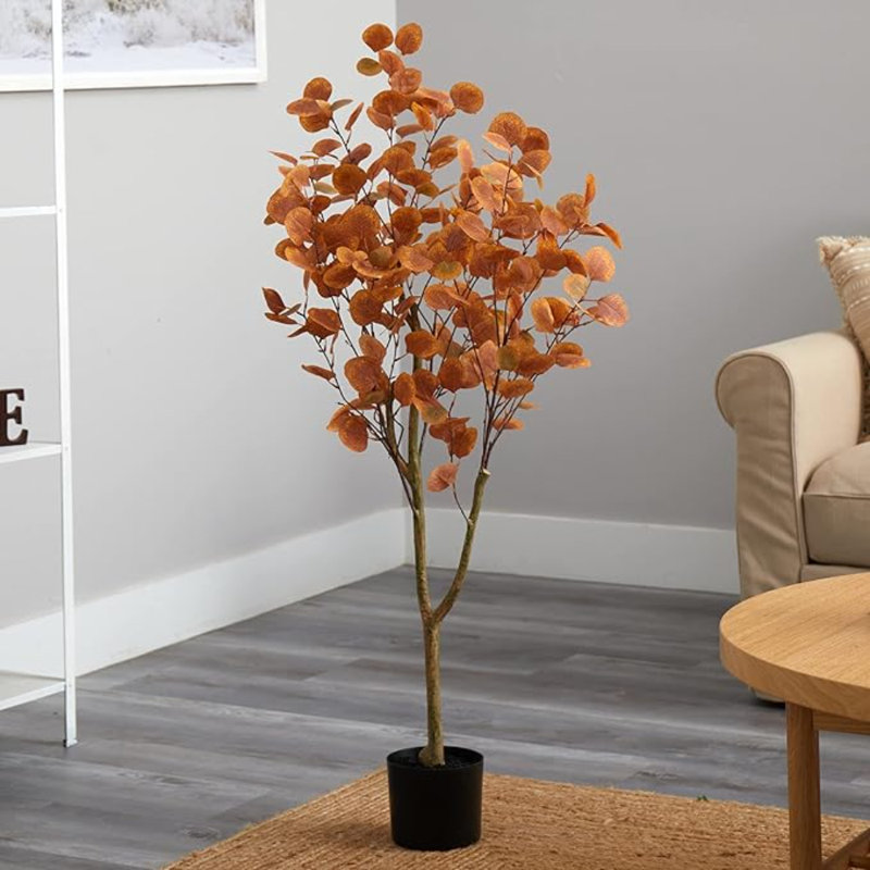 Nearly Natural 4Ft. Autumn Eucalyptus Artificial Tree