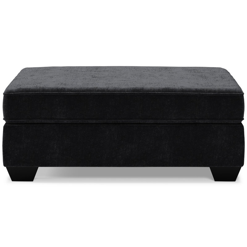 Gray Microfiber Oversized Square Accent Ottoman
