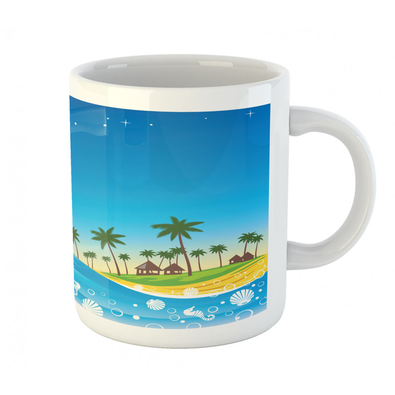 Grande tasse à café surf santa