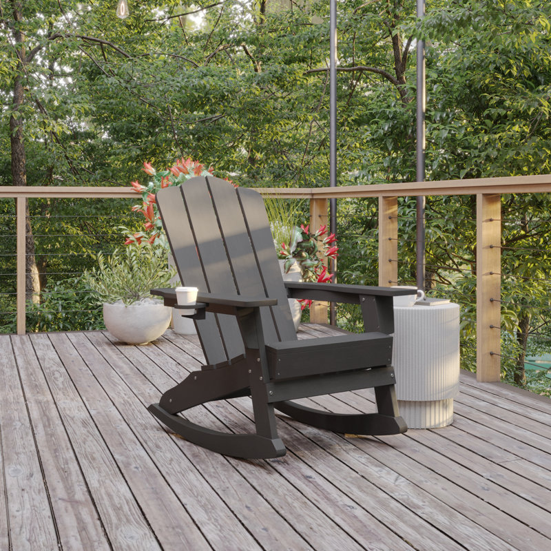Chaise Adirondack berçante Delon, gris