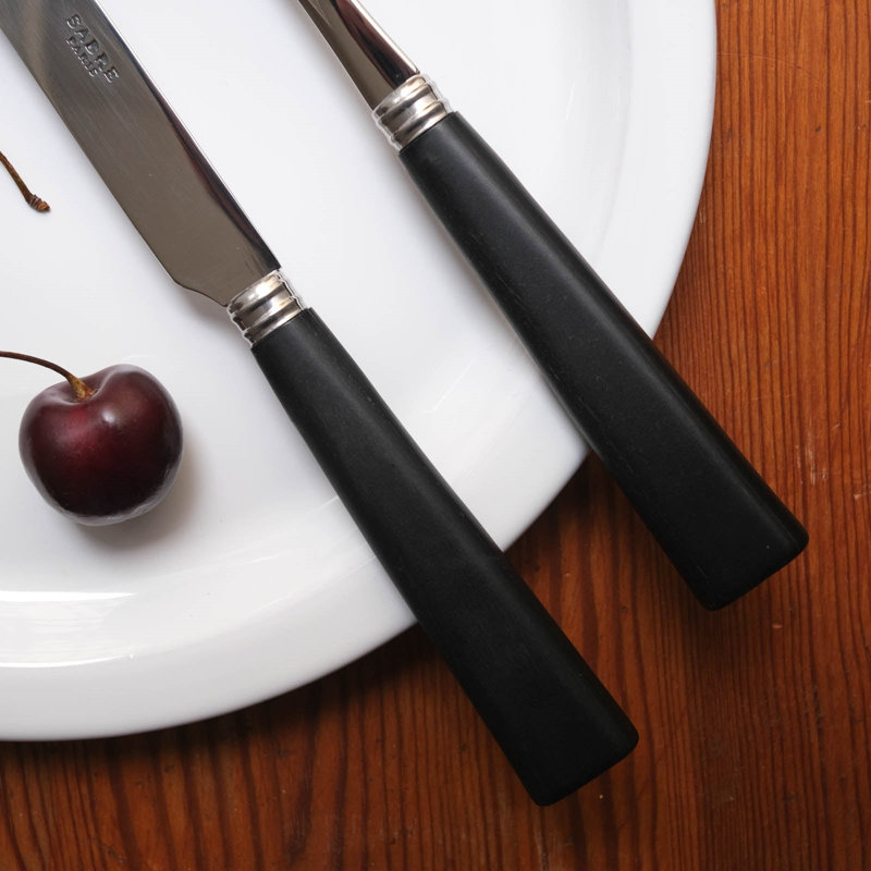 Sabre Paris - 24 Pieces Cutlery Set Nature, Black Wood