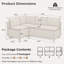 Banquette d'angle modulaire avec rangement, banquette de petit-déjeuner rembourrée en forme de L pour 4 personnes avec 1 siège d'angle-880015957-880015958