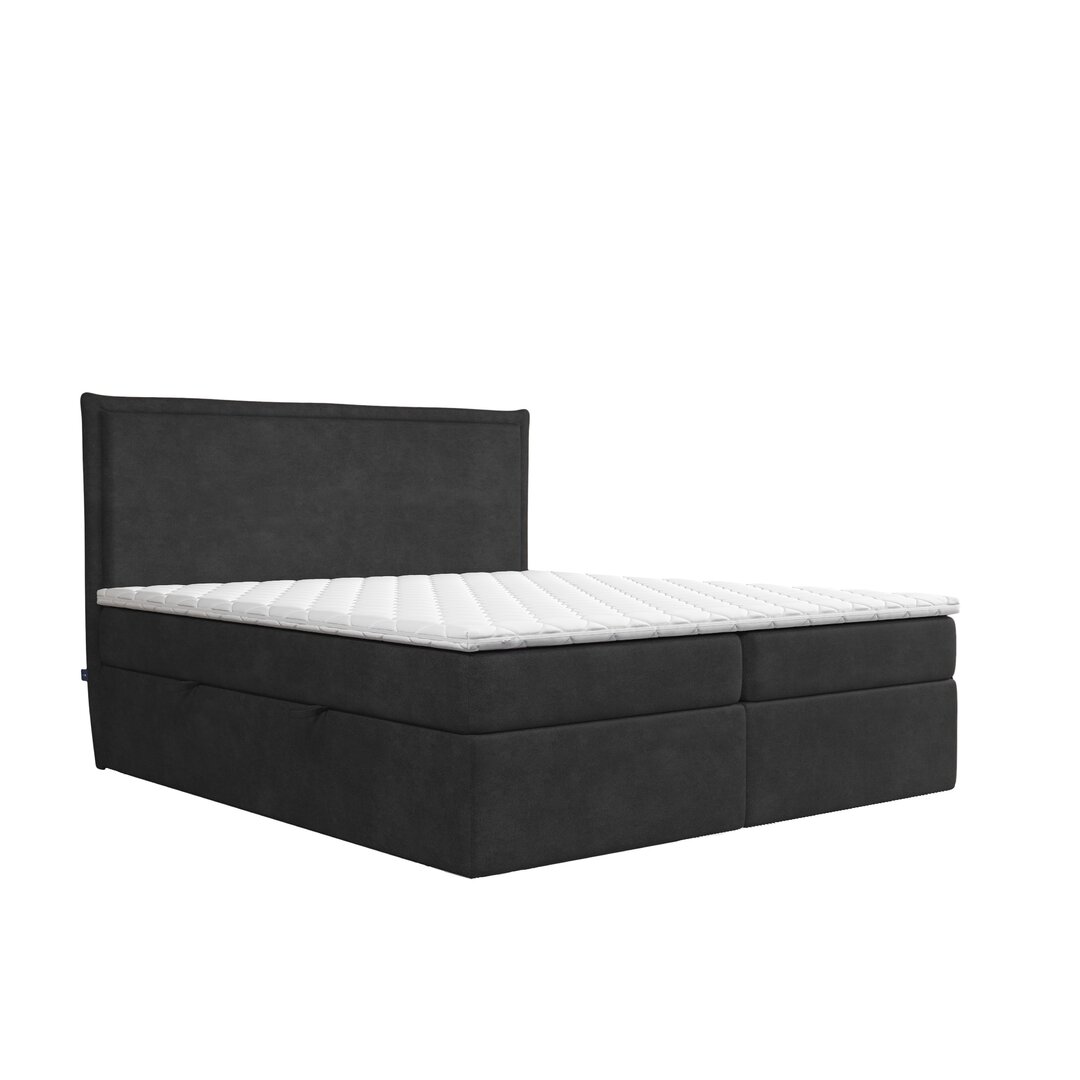 Boxspringbett Gearld mit Topper und Bettkasten